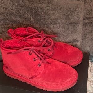 UGG Kids Red Suede Boots